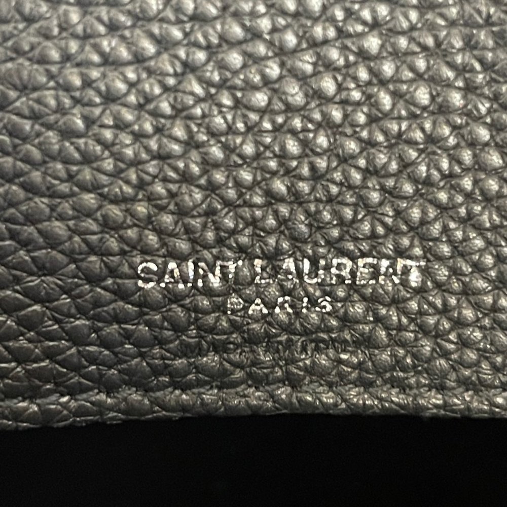 Saint Laurent Black Grain Leather Tote - Picture 8 of 12